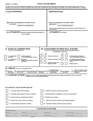 Civil Cover Sheet JS44