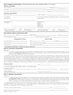 Connecticut Sales and Use Tax Exemption for Nonresident Motor Vehicle