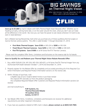 FLIR Thermal Night Vision Rebate Form