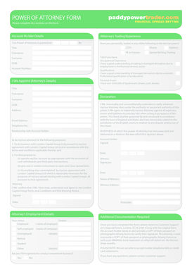 Power of Attorney for Trading