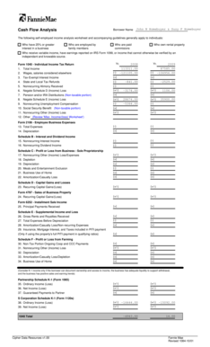 Self-Employed Income Analysis Worksheet
