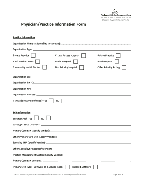Physician Practice Enrollment Form