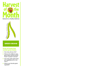 Green Beans Nutrition Facts