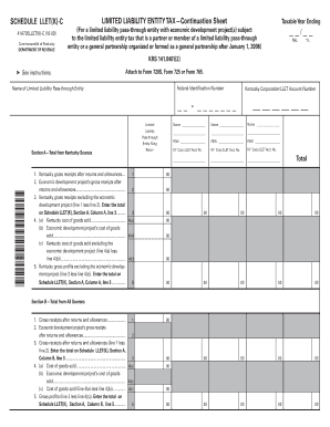 Kentucky LLET(K)-C Tax Form
