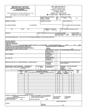 Dental Pre-Treatment Authorization Form