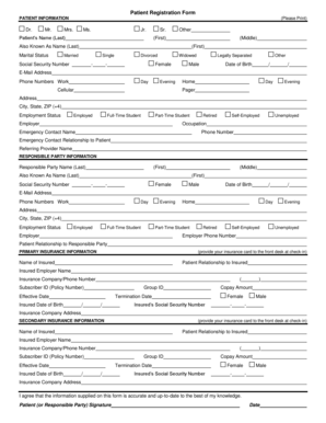 Patient Registration Form