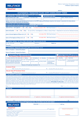 Systematic Transfer Plan Enrolment Form
