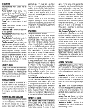 Renter's Collision Insurance Claim Form