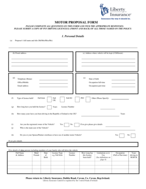 Motor Proposal Form