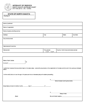 Affidavit of Service