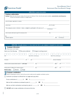 Retirement Plan Enrollment/Change Form