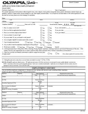 Application for Employment