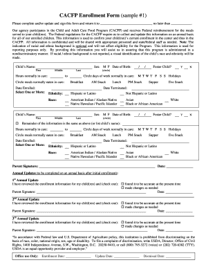 CACFP Enrollment Form