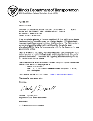 IRS W-9 Form for Illinois State Payments