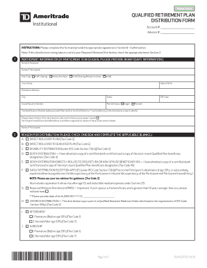 Qualified Retirement Plan Distribution Form