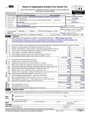 Form 990 Return of Organization Exempt From Income Tax