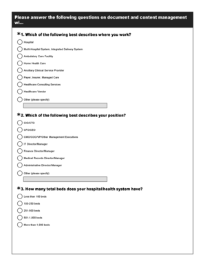 Healthcare IT Survey Form