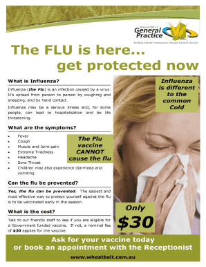2014 Seasonal Influenza Immunisation Consent Form