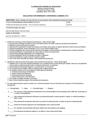 Illinois Educator Professional Development Evaluation Form