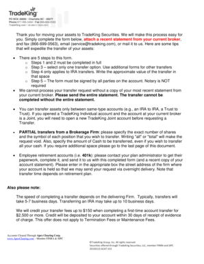TradeKing Asset Transfer Form