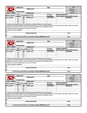 Student Course Add Form