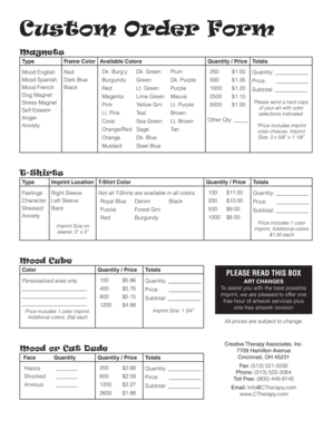 Custom Order Form