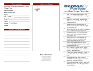 Police Accident Scene Checklist Form
