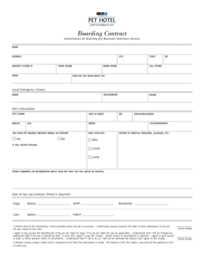 Boarding Contract - spcaLA