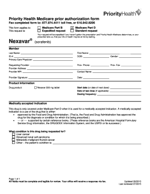 Priority Health Medicare Prior Authorization Form