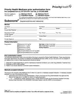Priority Health Medicare Prior Authorization Form