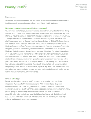 Priority Health Medicare Disenrollment Form