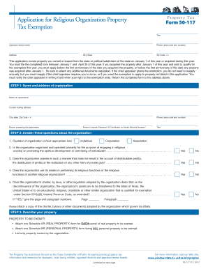 Texas Religious Organization Property Tax Exemption Application
