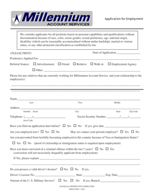 Employment Application Form