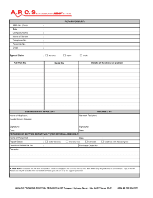 Repair Form