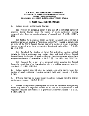 Fillable Online americanbar U.S. MERIT SYSTEMS PROTECTION BOARD Fax ...