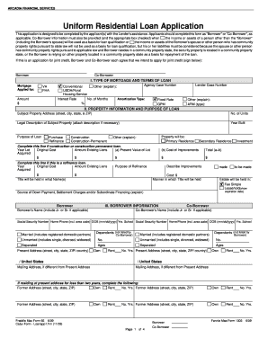 Uniform Residential Loan Application