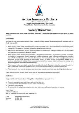 Property Claim Form