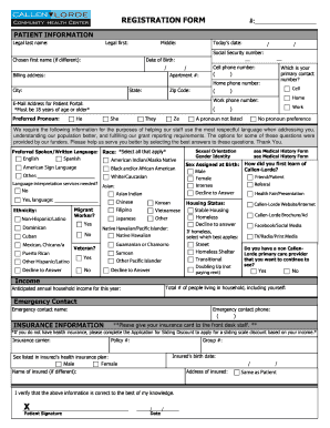 Patient Registration and Consent Form
