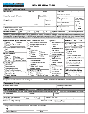 Patient Registration and Consent Form