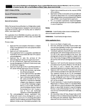 PAN Application Form 49A