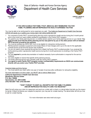 California Family PACT Retroactive Eligibility Certification