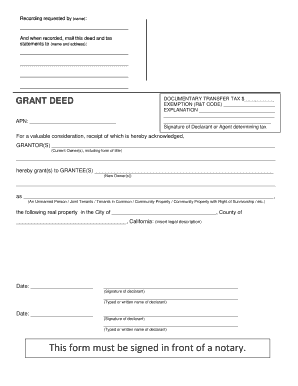 California Grant Deed