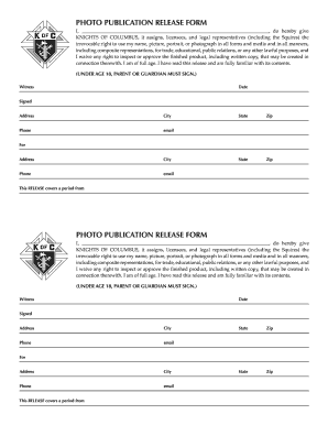 Photo Publication Release Form