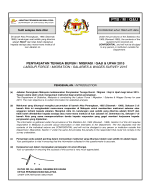 Malaysia Labour Force Survey Form