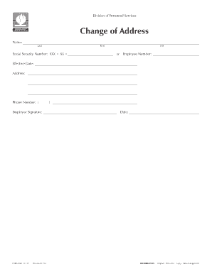 Change of Address Form