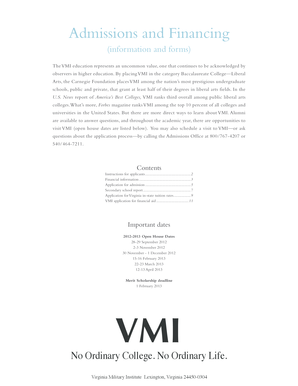 VMI Application for Admission