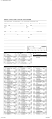 Algonquin Books Order Form