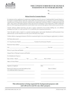Employment Background Check Consent Form