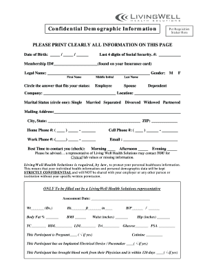 Employee Health Risk Appraisal Form