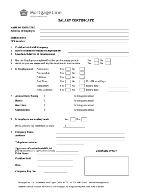 Salary Certificate